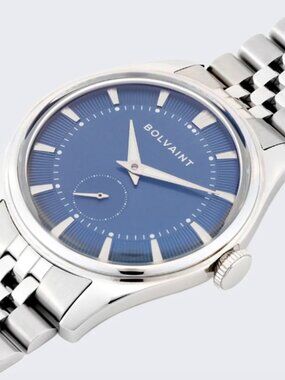 The Bolvaint Alaric Automatic Watch - Bleu in Silver